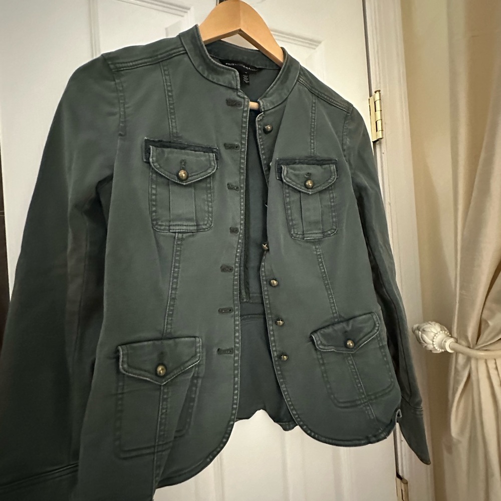 White House Black Market Olive Utility Jacket
